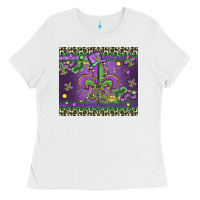 Mardi Gras Fleur De Lis Ladies Tee | Teevron