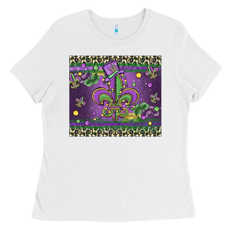 Mardi Gras Fleur De Lis Ladies Tee by MaliasSmallBusiness | Teevron
