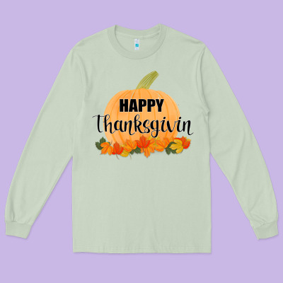 Happy Thanksgiving Long Sleeve Tee Designed By Bettercallsaul