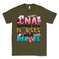Army Green Western CNA Because Nurses Need Heroes Classic Tee - LillyAllenDesigns