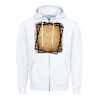 White Burlap and Leopard  Black Frame Zipper Hoodie - CowCowDesign