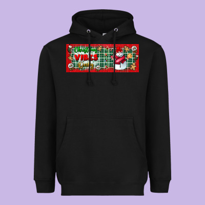 Christmas Vibes Only Heavyweight Hoodie Designed By Bundleandbundleshop