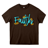 Chocolate Brown faith Heavy Core Tee - MaliasSmallBusiness