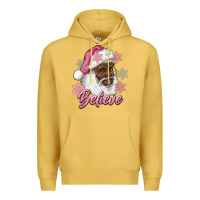 Antique Gold pink christmas african american santa believe Premium Hoodie - RanaPortraitStore