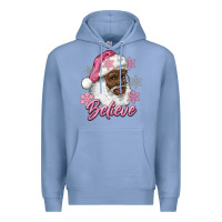 Colony Blue pink christmas african american santa believe Premium Hoodie - RanaPortraitStore