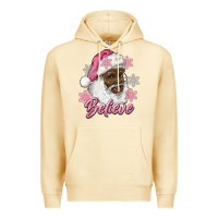 Pina Colada pink christmas african american santa believe Premium Hoodie - RanaPortraitStore