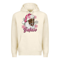 Tofu pink christmas african american santa believe Premium Hoodie - RanaPortraitStore