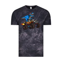 Cloud Black monster truck and  t rex dinosaur Vintage Tee - Artiststas