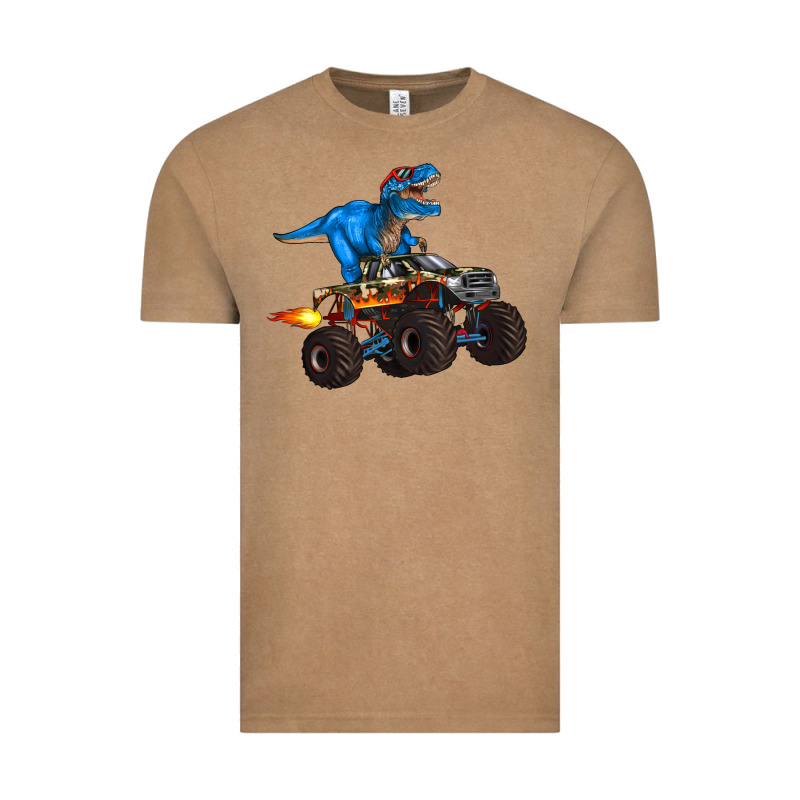 Monster Truck And  T Rex Dinosaur Vintage Tee by Artiststas | Teevron