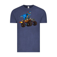 Vintage Denim monster truck and  t rex dinosaur Vintage Tee - Artiststas