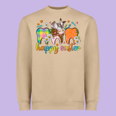Happy Easter Dental Easter Day Heavyweight Sweatshirt Designed By Howdyjamesfarm