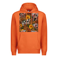 Carrot Western Spotted Pig With Sunflowers Seamless Premium Hoodie - FaDigitalArtStudio