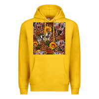Lemon Western Spotted Pig With Sunflowers Seamless Premium Hoodie - FaDigitalArtStudio