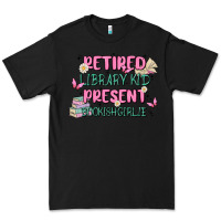 Black retired library kid present bookish girlie Premium Tee - MaliasSmallBusiness