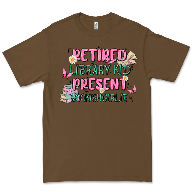 Retired Library Kid Present Bookish Girlie Premium Tee by MaliasSmallBusiness | Teevron