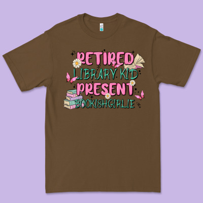 Retired Library Kid Present Bookish Girlie Premium Tee Designed By Maliassmallbusiness