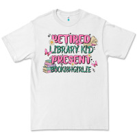 White retired library kid present bookish girlie Premium Tee - MaliasSmallBusiness