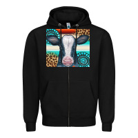 Black Cow Tumbler Zipper Hoodie - CowCowDesign