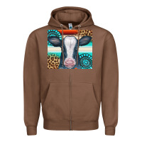 Chestnut Cow Tumbler Zipper Hoodie - CowCowDesign