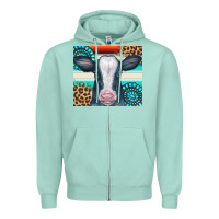 Seafoam Cow Tumbler Zipper Hoodie - CowCowDesign