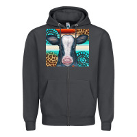 Smoke Cow Tumbler Zipper Hoodie - CowCowDesign