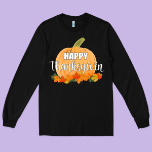 Happy Thanksgiving Long Sleeve Tee Designed By Bettercallsaul