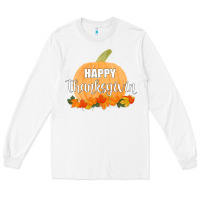 White Happy Thanksgiving Long Sleeve Tee - Bettercallsaul