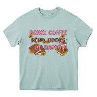 Arona drink coffee read books be happy Heavy Core Tee - MaliasSmallBusiness