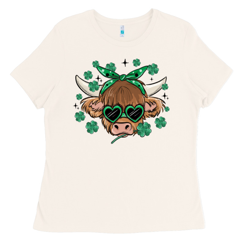 St Patrick's Day Cow Ladies Tee by MaliasSmallBusiness | Teevron