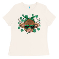 Bone st patrick's day cow Ladies Tee - MaliasSmallBusiness