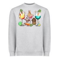 Heather Grey Easter wine glasses Easter Day Heavyweight Sweatshirt - HowdyJamesFarm