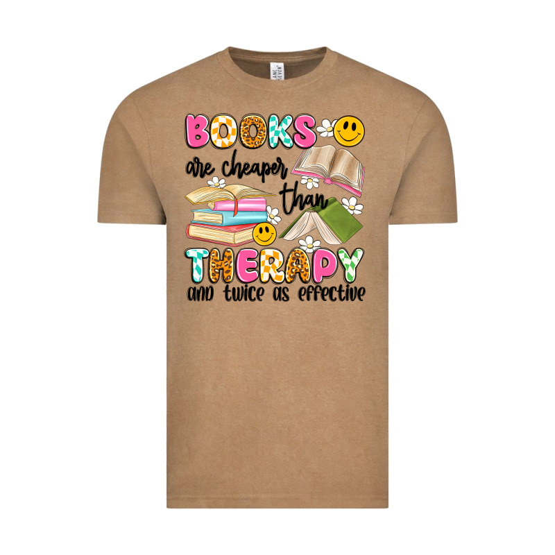 Books Are Cheaper Than Therapy And Twice As Effective Vintage Tee by Artiststas | Teevron