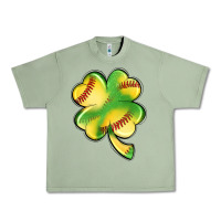 Oil Green st. patrick's day clover softball Urban Heavy Tee - Artiststas