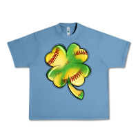 Pebble Blue st. patrick's day clover softball Urban Heavy Tee - Artiststas