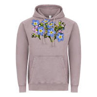 Vintage Zinc Forget Me Not Flower Illustrations Vintage Hoodie - LillyAllenDesigns