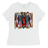 White lady of guadalupe th of july Ladies Tee - Jasminsmagicworld