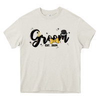 Cream groom Heavy Core Tee - MaliasSmallBusiness