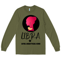 Army Green Libra Zodiac Sign Horoscope Birth Gift Girl Long Sleeve Tee - Bettercallsaul