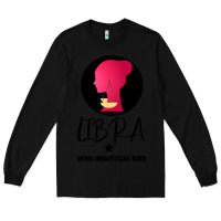 Black Libra Zodiac Sign Horoscope Birth Gift Girl Long Sleeve Tee - Bettercallsaul