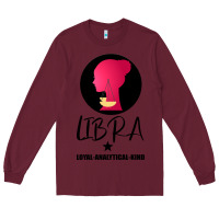 Burgundy Libra Zodiac Sign Horoscope Birth Gift Girl Long Sleeve Tee - Bettercallsaul