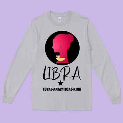 Libra Zodiac Sign Horoscope Birth Gift Girl Long Sleeve Tee Designed By Bettercallsaul