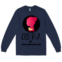 Navy Libra Zodiac Sign Horoscope Birth Gift Girl Long Sleeve Tee - Bettercallsaul