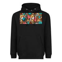 Black american  football with turquoise license plate Heavyweight Hoodie - BundleAndBundleShop