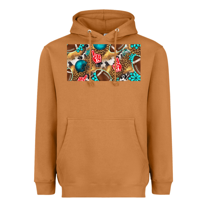 American  Football With Turquoise License Plate Heavyweight Hoodie by BundleAndBundleShop | Teevron
