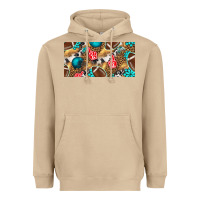 Mushroom american  football with turquoise license plate Heavyweight Hoodie - BundleAndBundleShop