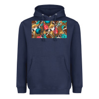 Navy american  football with turquoise license plate Heavyweight Hoodie - BundleAndBundleShop