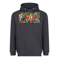 Smoke american  football with turquoise license plate Heavyweight Hoodie - BundleAndBundleShop