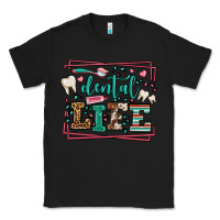 Black Dental life leopard frame Classic Tee - LillyAllenDesigns