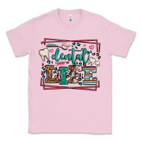 Bubblegum Pink Dental life leopard frame Classic Tee - LillyAllenDesigns