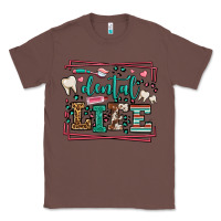 Chestnut Dental life leopard frame Classic Tee - LillyAllenDesigns